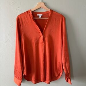 Carolina Belle Vibrant Orange Blouse